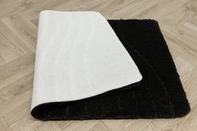 Kúpeľňový koberček Sara Black čierny, vlny