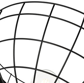 Priemyselná stojaca lampa čierna 50 cm nastaviteľná - Hanze