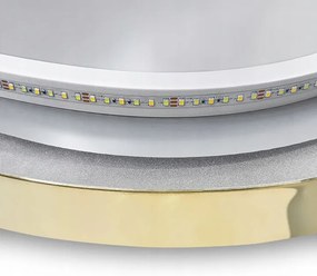 Dekorstudio Okrúhle LED zrkadlo so zlatým rámom 80cm MMJ