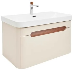 Kúpeľňová skrinka s umývadlom a batériou SAT Fusion 77,5x43x45 cm pieskovo-béžová matná SATFUSION80BEUBA, 1 ks