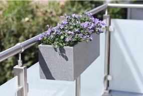 Balkónový hrantík BENNO, vláknocement, šírka 62 cm, sivý