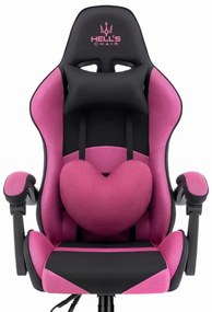 Herné kreslo Rainbow Pink-Black Mesh