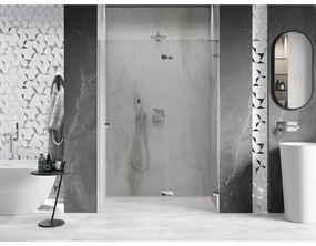 Mexen, Mexen Lunar pravé otočné sprchové dvere 135 cm, transparentné, chróm - 834-135-000-01-00-P