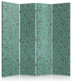 Gario Paraván Krása v tyrkysovej farbe Rozmery: 145 x 170 cm, Prevedenie: Otočný paraván 360°