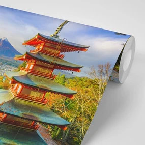 Fototapeta výhľad na Chureito Pagoda a horu Fuji