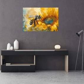Obraz - Včielka, akvarel (90x60 cm)