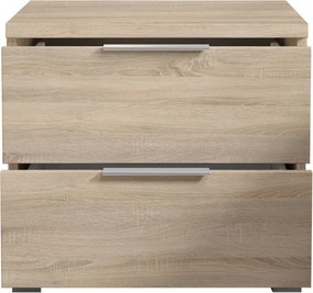 Nočný stolík s 2 zásuvkami Smilla, výška 43 cm, dub sonoma