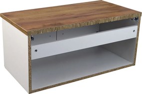 Comodo Kúpeľňová skrinka pod doskové umývadlo Agria II W 80-HD - biela/zlatý dub