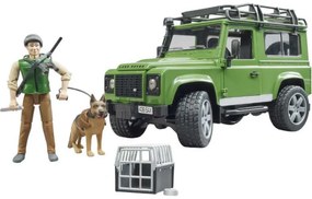 Hračka Bruder - Kombi Land Rover Defender s lesníkom a psom