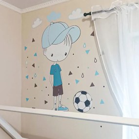 INSPIO Chlapček s loptou - nálepka na stenu