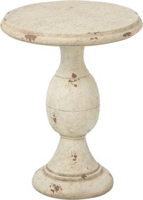 Béžový antik odkladací stôl Antiqou French - Ø 41*58 cm