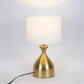 Stolná lampa 1xE27/40W/230V biela/zlatá