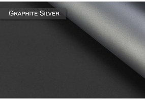 Dekodum Termoizolačná roleta v bielej kazete, farba látky Graphite Silver Šířka (cm): 72, Dĺžka (cm): 150, Strana mechanizmu: Práva