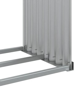 Držiak na polená strieborný 120x45x140 cm pozinkovaná oceľ