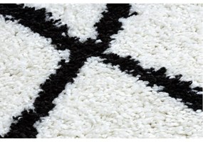 *Kusový koberec Shaggy  Cross biely atyp 80x250cm