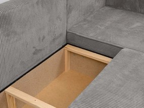 Svetlá sivá sedacia súprava do U SMART COSARO 295x140 cm