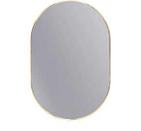 Erga Oval, oválne zrkadlo 60x90cm, zlatý rám, ERG-V01-OVAL-6090-GD