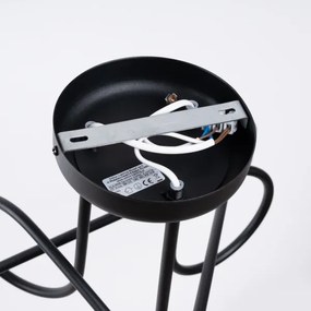 Sollux SL.1434 - Prisadený luster LOOP 3xE27/15W/230V čierna