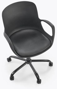Dětská otočná židle Frost eko kůže černá