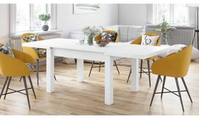 Rozkladací jedálenský stôl RALF biely pre 12 osôb