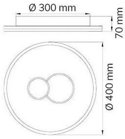 Wofi 11246 - LED Stmievateľné stropné svietidlo NADRA LED/27W/230V