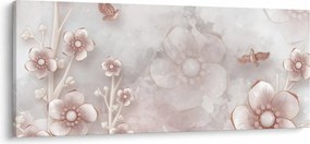 Obraz - Ružové kvety (120x50 cm)
