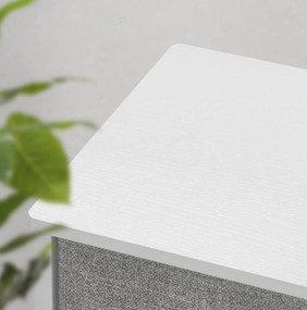 Komoda so zásuvkovými boxmi TRENILO 80x81,5 cm, biela/sivá