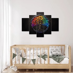 Obraz – Strom plný farebných sŕdc (150x105 cm)