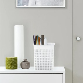 Rotho Úložný box s rúčkami BRISEN 7l, 26x18x21cm, biely