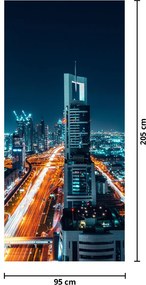 Fototapeta na dvere - Dubajská noc (95x205cm)