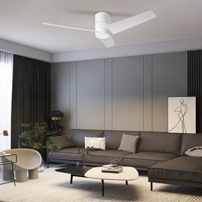 ZEVENTI - LED stropný ventilátor BARROSA LED/18W/230V Wi-Fi Tuya biela + diaľkové ovládanie