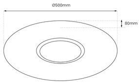 Stropné LED svietidlo Sparky Round, 1x LED 50w, 3000-6000k, w/ch, s ovládačom