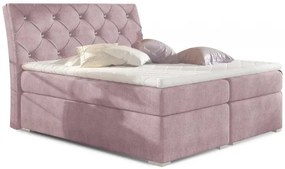 Boxspingová posteľ Marvin, ružová 160x200cm (kronos 29/BLN 04)