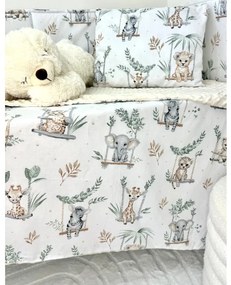 5-dielna výhod. súprava pre bábätko Animals/minky krémová