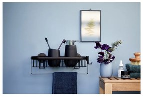 Čierna nástenná polička Wenko Classic Plus