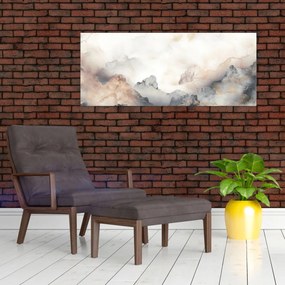 Obraz - Abstrakcia hôr s textúrou mramoru (120x50 cm)