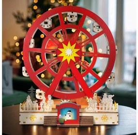 Solight 1v277 - LED Vianočná dekorácia LED/2xAA/teplá biela kolotoč