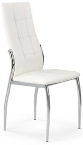 Stolička K209 kov/ekokoža biela 43x54x101