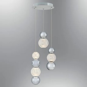 LED luster na lanku CREMONA LED/17W/230V 3000K matný chróm