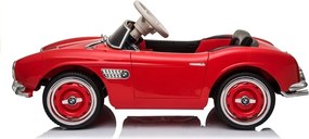 LEAN CARS BMW Retro červené auto na batérie, maľované