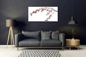 Obraz na skle Vetva kvet príroda 140x70 cm