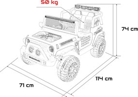 Ramiz Auto Jeep BEAST 4x4 ružové