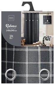 Antracitový záves s prímesou bavlny 140x240 cm Everest – douceur d'intérieur