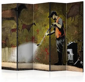 Paraván - Banksy - Cave Painting II [Room Dividers] Veľkosť: 225x172, Verzia: Jednostranný
