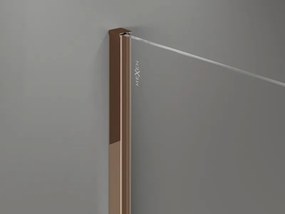 Mexen, Mexen Kioto-X sprchová stena 70 x 200 cm, grafit 10 mm, ružové zlato - 800-070-101-60-40-X