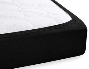 Detské froté napínacie prestieradlo do postieľky FR-030 Čierne 70 x 140 x 10 cm - do postieľky