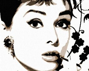 Ručne maľovaný POP Art obraz Audrey Hepburn