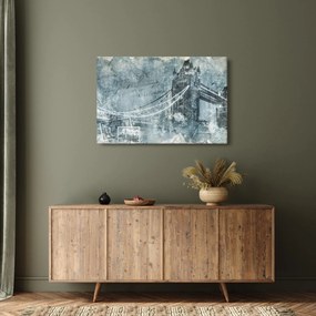 Obraz - Tower Bridge v chladných tónoch (90x60 cm)