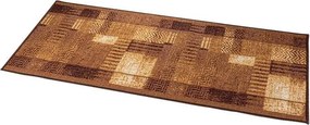 Kusový behúň Patchwork hnedá 67 x 350 cm