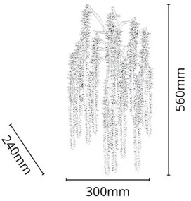 Krištáľové nástenné svietidlo 3xG9/40W/230V rose gold